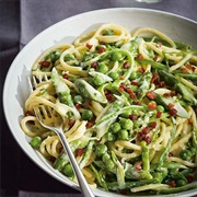 Spring Vegetable Spaghetti Carbonara