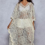 See-Through Overdress Over Crop Top, Shorts