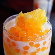 Luau Punch Boba Tea With Pawpaw Boba