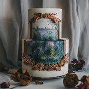 Framed Vignette Wedding Cake