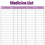 Medicine List