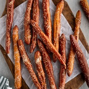 Pumpernickel Pretzel Sticks