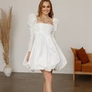 Pleated Bubble Hem Skirt