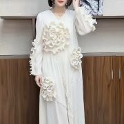 3D Ruffle-Flower Bouquet on Dress