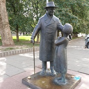 Monument to Zemach Shabad, Vilnius, Lithuania