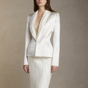 Pleated Lapel on Blazer