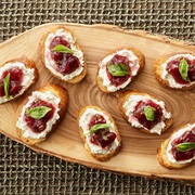 Cranberry and Goat Cheese Crostini