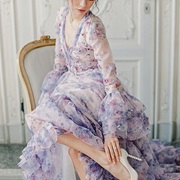 Tiered, Ruffle Cuffs on Sleeves