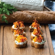 Pumpernickel Lozenge With Pumpkin, Goat's Cheese and Walnut