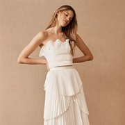 Outward Ruffle Neckline on Dress