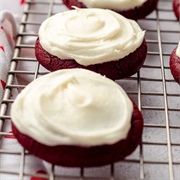 Cream Cheese-Frosted Red Velvet Cookie