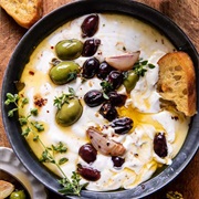 Honey Whipped Feta With Roasted Olives