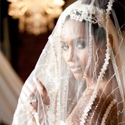 Embellished Stripes on Veil