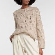 Cable Knit Sweater Worn by Bride