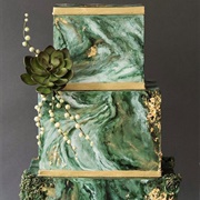Ebru Art (Turkish Marbling) Cake