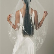 Floral Motif Wedding Veil