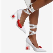 Acrylic Heels With Decor Inside