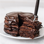 Chocolate Frosted Pancakes