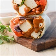 Sweet Soy Sauce Tofu Naan Wrap