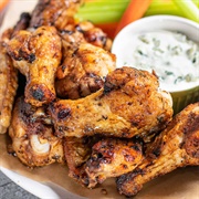 Wings With Creole Crab Dip