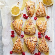 Raspberry Lemon White Chocolate Scone