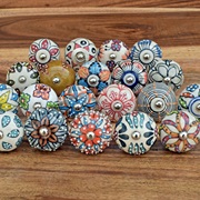 Painted Ceramic Knobs for Furniture