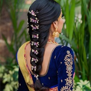 Butterfly Clips Studded in Bride's Hair