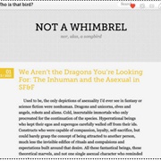 We Aren't the Dragons You're Looking For: The Inhuman and the Asexual in SF&F