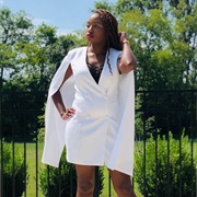 Cape Blazer Wedding Dress