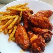 Wings With French Fries