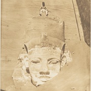 Abu Simbel, Westernmost Colossus of the Great Temple (Maxime Du Camp)