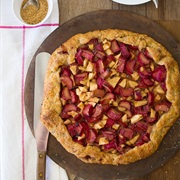 Homemade Pink Rhubarb & Apple Tarts