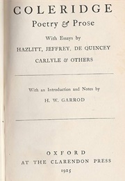 Coleridge Poetry and Prose (Garrod, H.W. / Clarendon English Series)