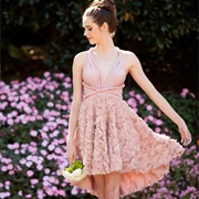 Rosette Decoration on Dress