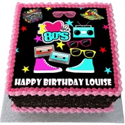 80s Theme Birthday Cake