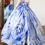 Fully Hand-Painted Wedding Dress