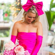 Barbiecore Wedding Dress