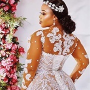 Embellished Illusion Back Dress