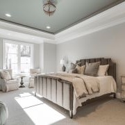 Painted Tray Ceiling in Bedroom