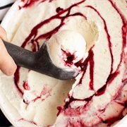 Mint Raspberry Swirl Ice Cream