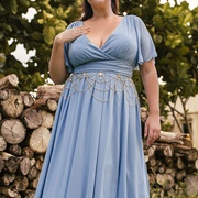 Waist Chain Decor on Dress