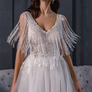 Beaded Fringe Bodice, Wedding Dress