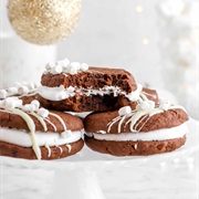 Hot Cocoa Sandwich Cookie With Marshmallow Fluff