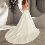 Faille Fabric Wedding Gown