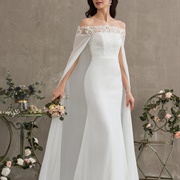 Off-Shoulder, Attached Cape