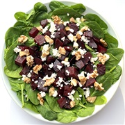 Roast Beetroot, Spinach & Feta Salad