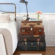 Vintage Suitcases Used in Decoration