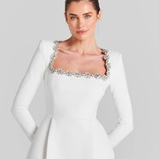 Beaded Neckline Wedding Dress