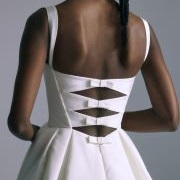 Multiple Bows With Cutouts on Back of Dress