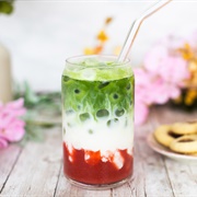 Spumoni Boba Tea With Cherry Boba